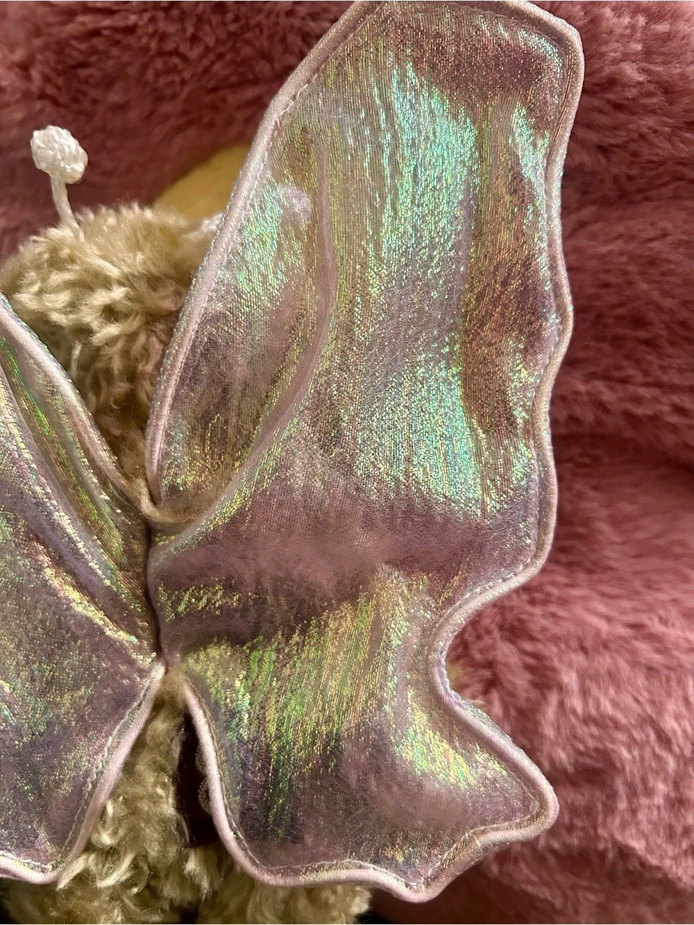 TY Attic Treasures Rafaella 1993 Beige Fairy Bear with Iridescent Wings